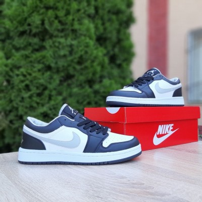 Nike Air Jordan 1 low білі з чорним, Розмір 44