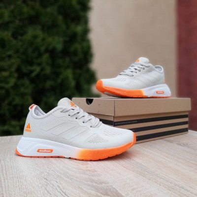 Adidas Cloudfoom серые с оранжевым, Размер 36