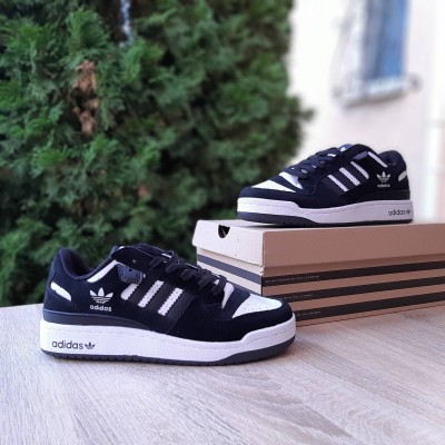 Adidas Forum 84 Low Black Suede White, Розмір 41