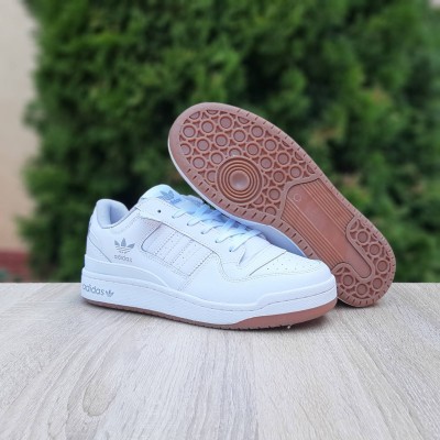 Adidas FORUM LOW белые на бежевом, Размер 43