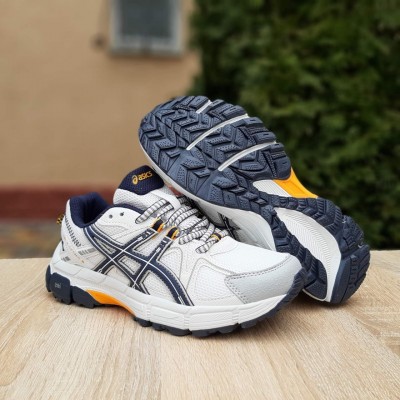 Asics Gel Kahana 8 білі з синім та помаранчевим, Розмір 45