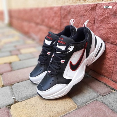 Nike Air Monarch Чорні з білим з червоним, Розмір 42