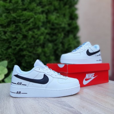 Nike Force 1 Double Air Белые с черным, Размер 45
