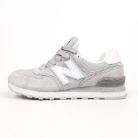 New Balance 574 Classic сірі з білим та блакитним, Розмір 36