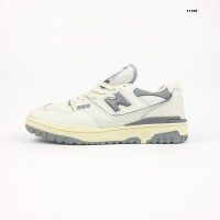 New Balance 550 белые с серым кожа, Размер 45