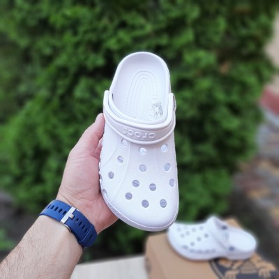 Crocs білі з логотипом, Розмір 39