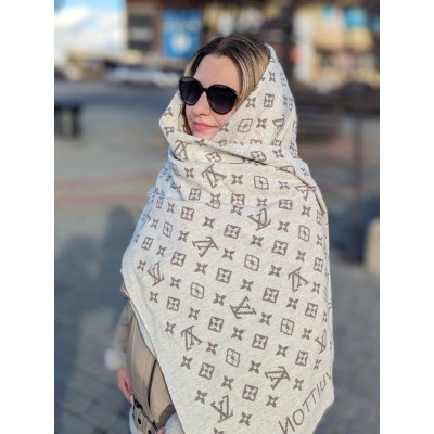 ПАЛАНТИН ШАРФ, ХУСТКА LOUIS VUITTON ЛУИ ВИТОН  молочный-мокко