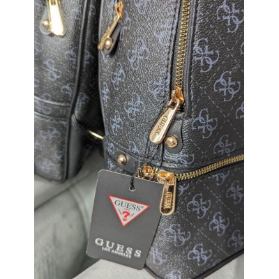 Женский черный рюкзак Guess Гесс LUX