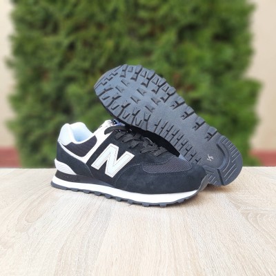 New Balance 574 чорні з білим, Розмір 41