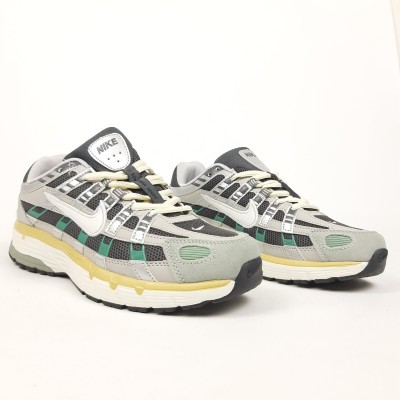 Nike P-6000 Flat Pewter серый с белым и зеленым, Размер 36