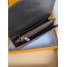 Кошелек Louis Vuitton коричневый + черный LUX качество Луи ВИТОН конверт средний
