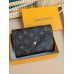 Кошелек Louis Vuitton коричневый + черный LUX качество Луи ВИТОН конверт средний