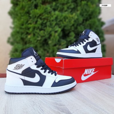 Nike AIR Jordan 1 Retro High високі високі білі з чорним біла кома, Розмір 42