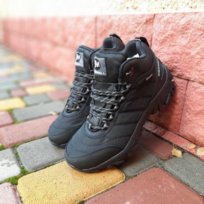 Merrell Moc ll высокие черные с белым, размер 42