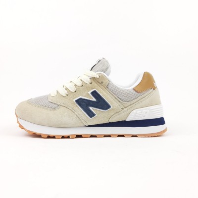 New Balance 574 Classic сірі з синім на бежевій, Розмір 37 New Balance 574 Classic сірі з синім на бежевій, Розмір 37