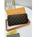 Мужской кошелек Louis Vuitton коричневый шахматный Луи Витон кошелек унисекс