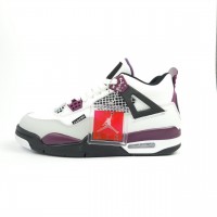Air Jordan 4 Retro PSG Paris Saint Germain Білі з сірим та бузковим, Розмір 44