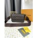 Сумка Louis Vuitton крос-боді коричневий у клітку через плече Луї Вітон