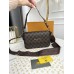 Сумка Louis Vuitton крос-боді коричневий у клітку через плече Луї Вітон