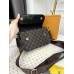 Сумка Louis Vuitton крос-боді коричневий у клітку через плече Луї Вітон