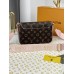 Сумка Louis Vuitton крос-боді коричневий з рожевим ременем через плече Луї Вітон