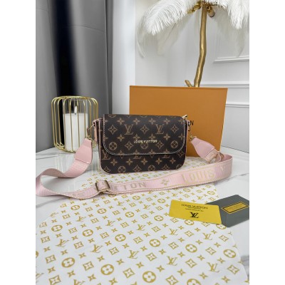 Сумка Louis Vuitton крос-боді коричневий з рожевим ременем через плече Луї Вітон Сумка Louis Vuitton крос-боді коричневий з рожевим ременем через плече Луї Вітон