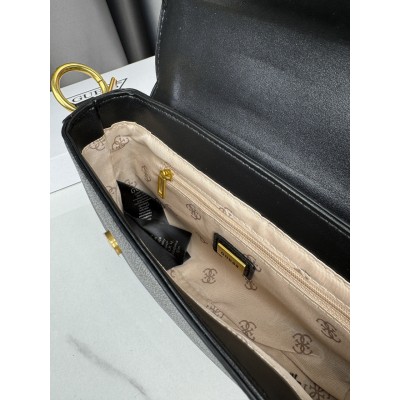 Жіноча сумка сідло Guess est 1981 чорний Гесс