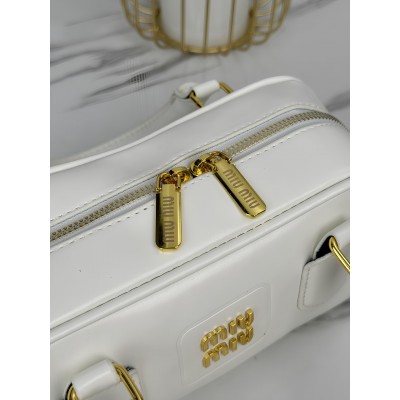 Сумка женская Miu Miu Arcadie Leather белый классический кросс боди Миу Миу