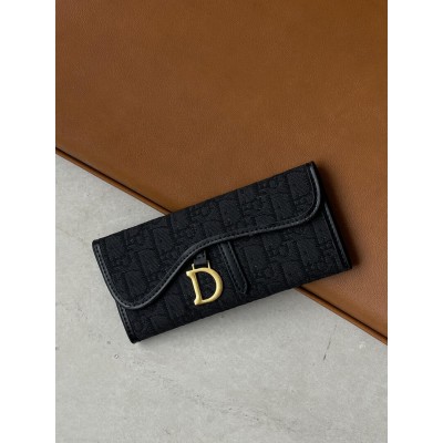 Жіночий гаманець візитниця сідло Christian Dior чорний Діор Жіночий гаманець візитниця сідло Christian Dior чорний Діор