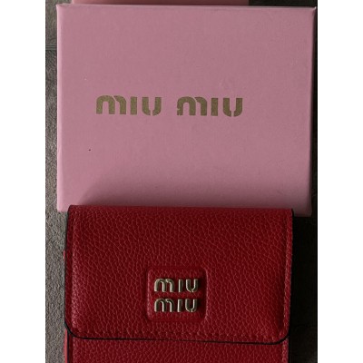 Гаманець Miu Miu жіночий міні Міу Міу червоний