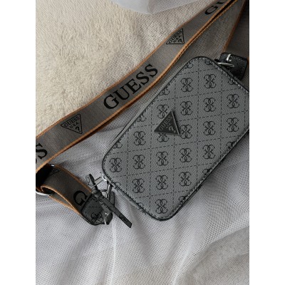 Сумка женская Guess 4G серый + кармель Гесс кросс-боди через плечо Сумка женская Guess 4G серый + кармель Гесс кросс-боди через плечо