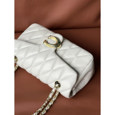 Женская сумка клатч Coach Butik молочный Коуч на плечо