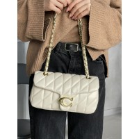Женская сумка клатч Coach Butik молочный Коуч на плечо