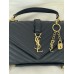 Жіноча сумка Yves Saint Laurent College Medium YSL Ів Сен Лоран чорний золото клатч Premium