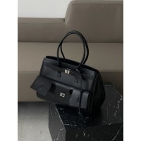 Сумка жіноча Balenciaga Bel Air Tote Bag - Premium чорний срібло Баленсіага