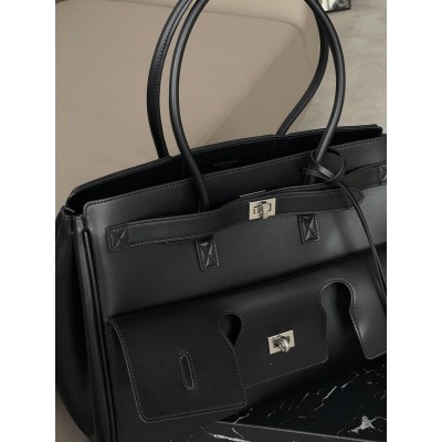 Сумка жіноча Balenciaga Bel Air Tote Bag - Premium чорний срібло Баленсіага