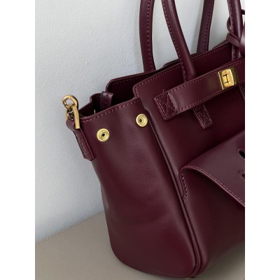 Сумка жіноча Balenciaga Bel Air Tote Bag - Premium бордовий золото Баленсіага