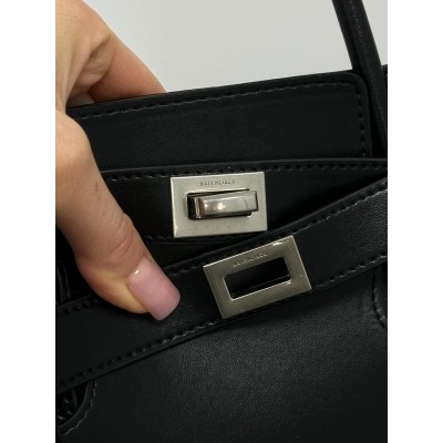 Сумка жіноча Balenciaga Bel Air Tote Bag - Premium чорний срібло середній Баленсіага
