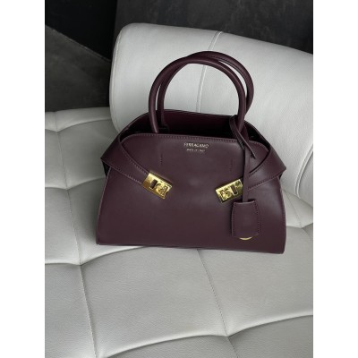 Сумка жіноча Salvatore Ferragamo ділова бордовий Феррагамо Преміум якості