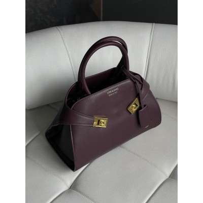 Сумка жіноча Salvatore Ferragamo ділова бордовий Феррагамо Преміум якості