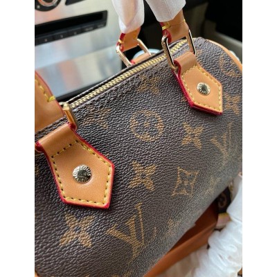 Сумка женская Louis Vuitton Nano Speedy mini  коричневый кросс боди через плечо Луи Виттон