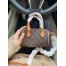 Сумка женская Louis Vuitton Nano Speedy mini  коричневый кросс боди через плечо Луи Виттон
