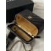 Сумка жіноча клатч Chanel Classic Lambskin Pearl Crush Vanity Bag Premium чорний класичний Шанель