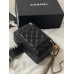 Сумка жіноча клатч Chanel Classic Lambskin Pearl Crush Vanity Bag Premium чорний класичний Шанель
