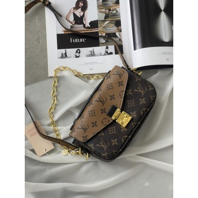 Жіноча сумка Луї Вітон метис коричневий міні через плече Pochette Metis East West Monogram Жіноча сумка Луї Вітон метис коричневий міні через плече Pochette Metis East West Monogram