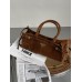 Сумка женская Prada Medium Suede Tote Bag через плечо карамель Прада