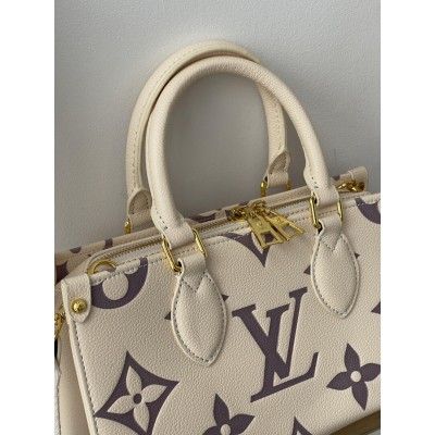 Сумка Louis Vuitton Monogram Reverse OnTheGo молочний Луї Віттон