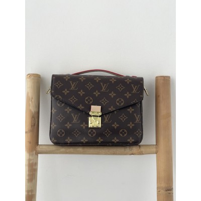 Сумка Луї Вітон метис коричневий + світло-бежевий Louis Vuitton Pochette Metis