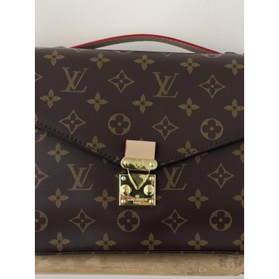 Сумка Луї Вітон метис коричневий + світло-бежевий Louis Vuitton Pochette Metis