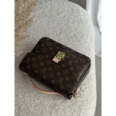 Сумка Луї Вітон метис коричневий + світло-бежевий Louis Vuitton Pochette Metis
